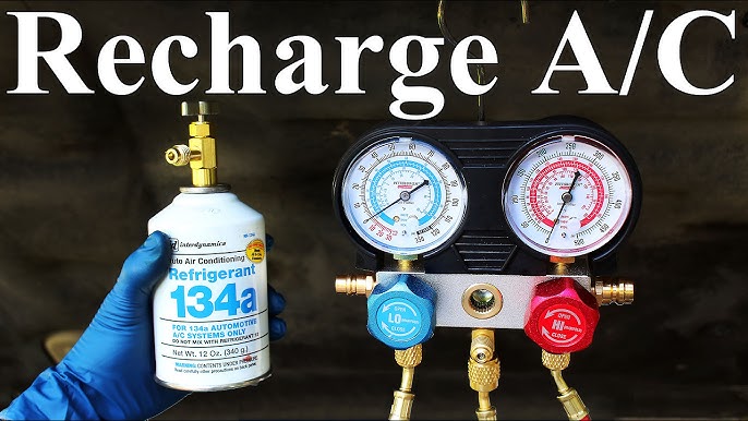 Auto R1234YF Refrigerant Gauge & Hoses Service AC Recharge Kit w/Can Tap  Adapter – EconoSuperStore