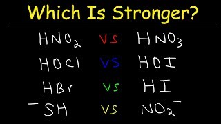 Acid Base Strength - Which Is Stronger