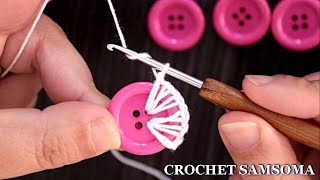 شاهدوا ماذا صنعت كهدية عيد الحب باستعمال الازرار مع فن الكروشيه ?crochet Valentine’s Day With Button