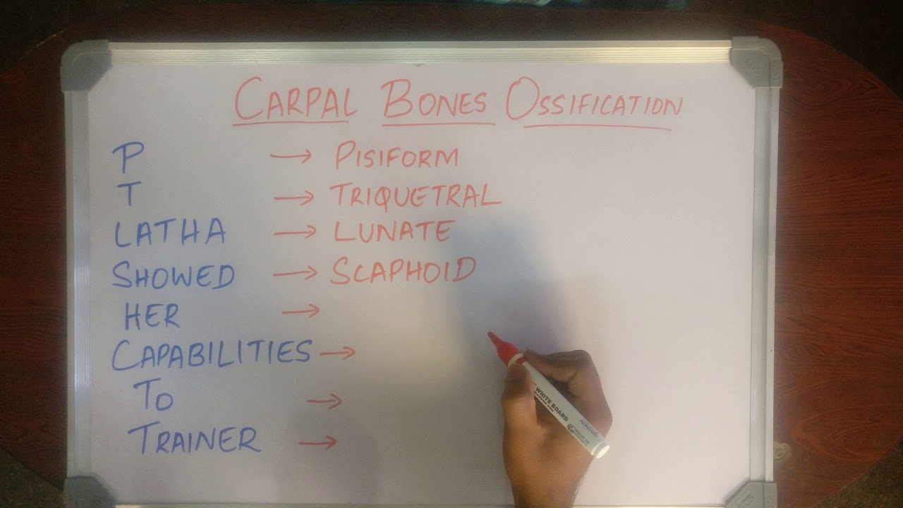 Medical Mnemonic Pocket Carpal Bone Ages Of Ossification Made Easy Youtube
