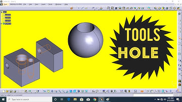 how to use hole tool in catia v5 | hole command in catia