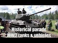 WW2 Tank Division Parade - T-34, Landsverk Anti II, T-20 Komsomolets - 75th Anniversary #17