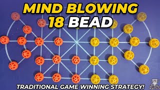 Mind blowing strategy game 🎯 18 Beads yellow 🟡 vs orange 🧡 screenshot 2
