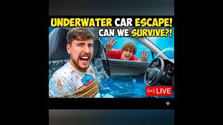 ​Can We Escape This Sinking Car? (Extremely Dangerous) 😱#MrBeast #Challenge #Underwater #Extreme