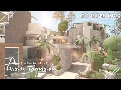 Bloxburg | Modern Hillside Private Mansion | NO-LARGE Plot | EXTERIOR | Le Yuii