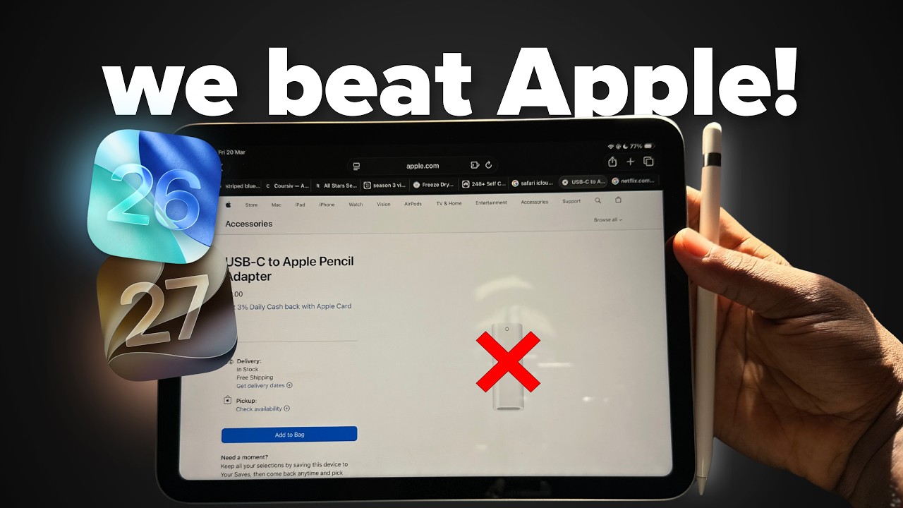I Used Apple Pencil 1 on iPad A16 Without the USB-C Adapter - It