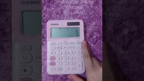 casio setting tax rate MS-20uc