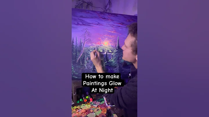 How I paint Glow in the Dark Fluorescent Oil Paintings. ✨ #art #oilpainting #painting thumbnail