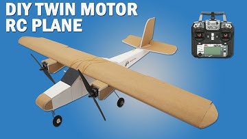 How To Make Twin Motor RC Model Airplane - DIY Brushless Motor Model Airplane.