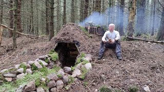 underground dugout shelter ,bushcraft shelter