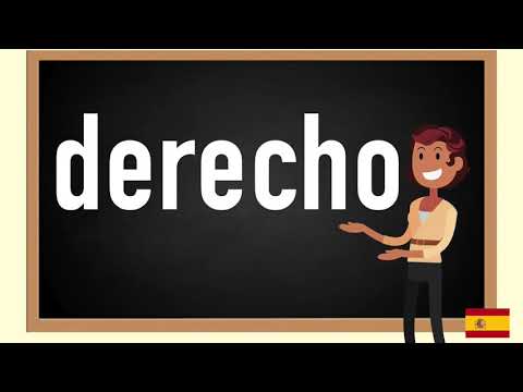 How to pronounce derecho  in Spanish