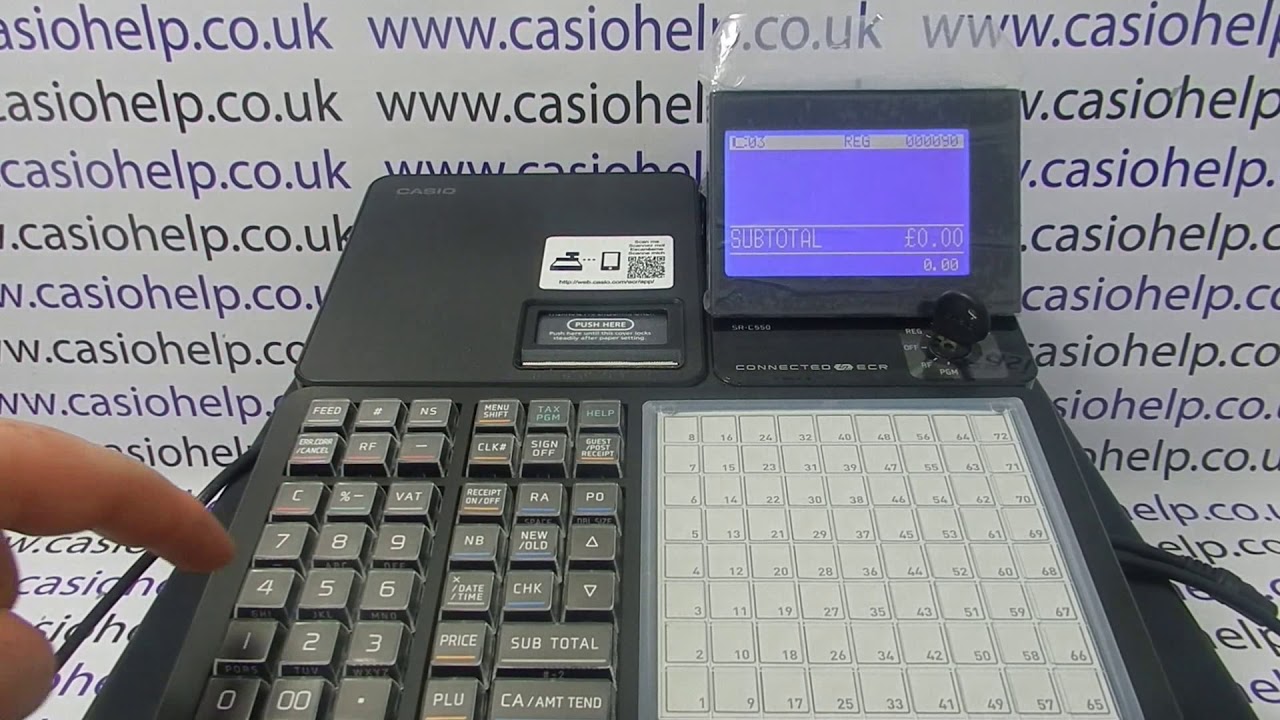 E008 Error Code Casio SR-C4500 Cash Register - YouTube
