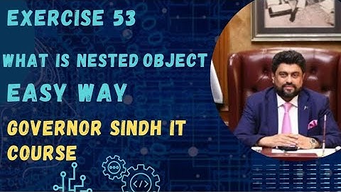 Exercise 53 what is Nested Object in typescript| Governor Sindh IT course