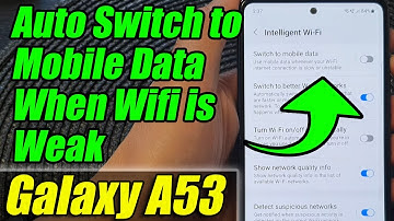 Galaxy A53: How to Enable/Disable Auto Switch to Mobile Data When Wifi is Weak
