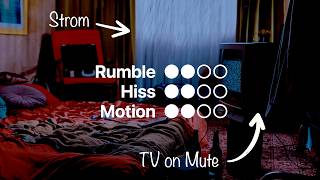 Rain Outside, You’re Safe Inside | Messy Bedroom, TV on Mute | Sleep Sounds (8 Hours) screenshot 5
