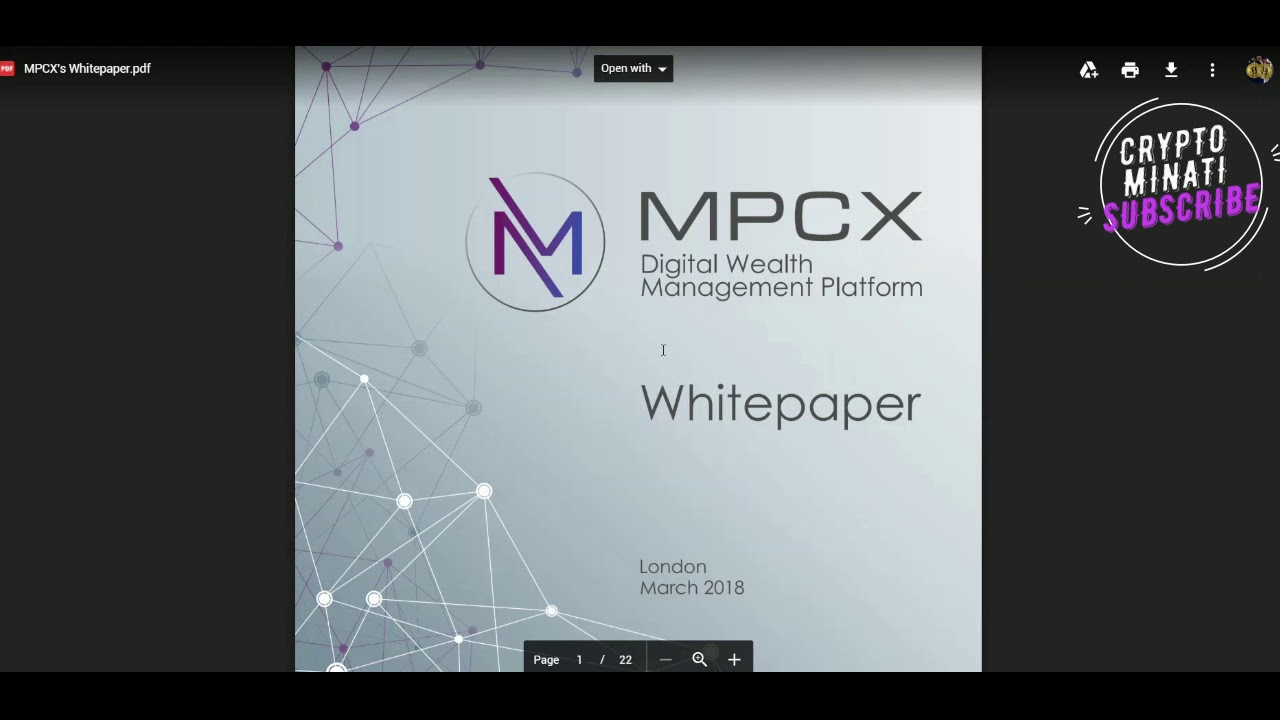 🔸 MPCX PLATFORM ICO Review 🔸 Digital Wealth Management Platform