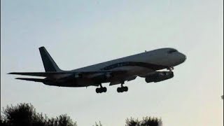 Brisair Douglas DC-8 [VP-BHM] sunset landing at Geneva Airport - Flashback Series