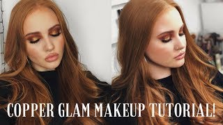 COPPER GLAM TALK THROUGH MAKEUP TUTORIAL | Abigail Tamsin