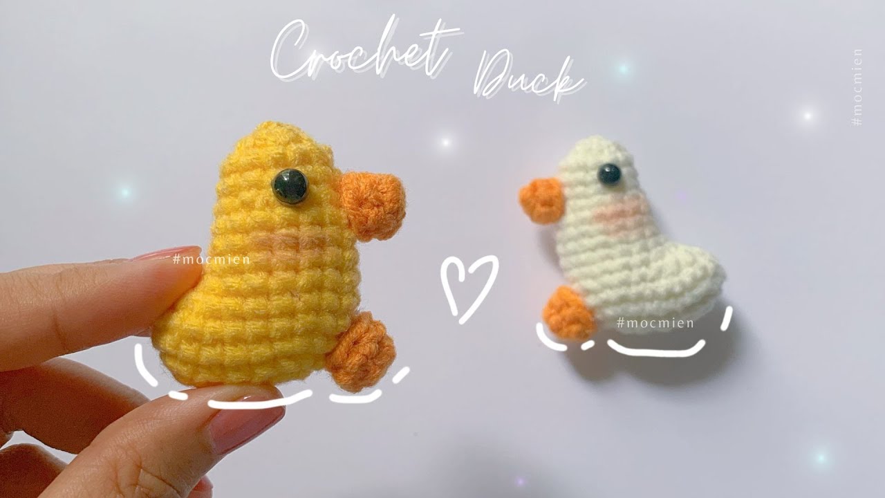 [Eng sub] Crochet a cute duck | Hướng dẫn cách móc bé vịt đáng yêu chi tiết | Moc Mien Crochet