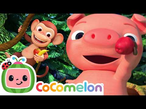 Animals Eat Apples and Bananas 🍎🍌 CoComelon Nursery Rhymes