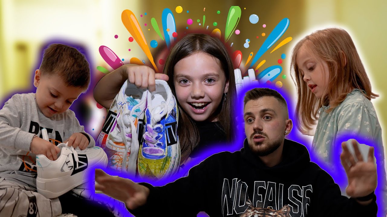 WE PAINTED MOMMY'S SHOES INSTED OF UNCLE DONART