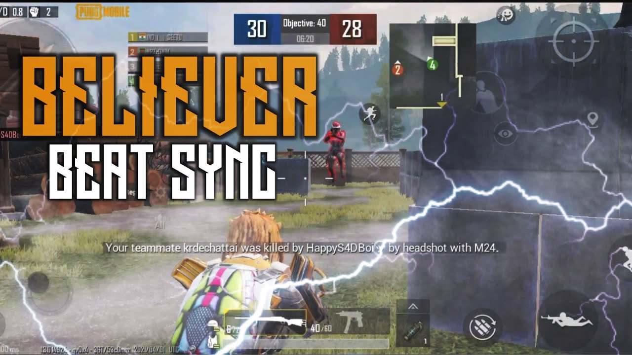 BELIEVER - BEAT SYNC PUBGM MONTAGE || M24 ONLY || VIPER GAMING