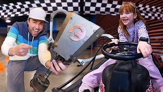 Mark Rober vs. Adley Go-Kart Race- Crunchlabs Cup