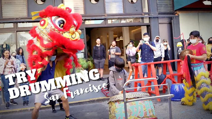 Tyler drumming with Lion Dance Me - Uncut - Day 1