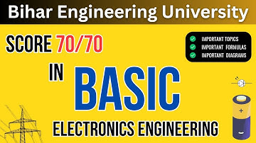 Important questions in Basic Electronic Engineering || Bihar engineering University 1st semester