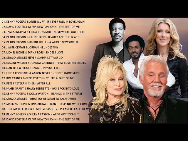 James Ingram, David Foster, Peabo Bryson, Dan Hill, Kenny Rogers   Duets Male and Female Love Songs class=