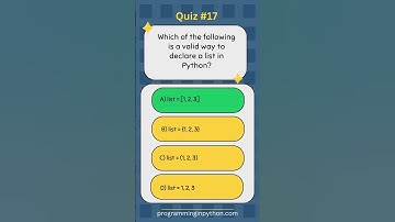 Python Quiz 17 - What
