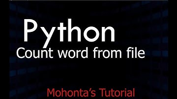 Word count from txt file  using Python