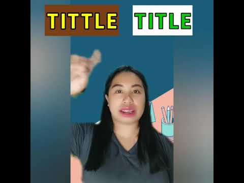 TITLE vs TITTLE || Commonly Confused Word Pair