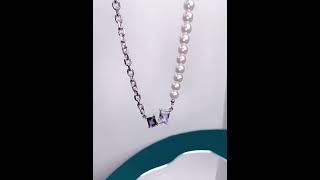 Zircon Pearl Necklace