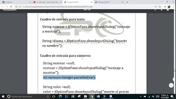 Cuadros de Dialogo en Java