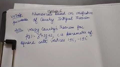 Numerical based on verification of Cauchy Integral Theorem