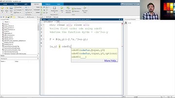 Solve First Order Ordinary Differential Equation in MATLAB using ode45