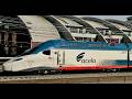 AMTRAK Acela Next Generation (NG) trainset approaches its final destination Washington DC