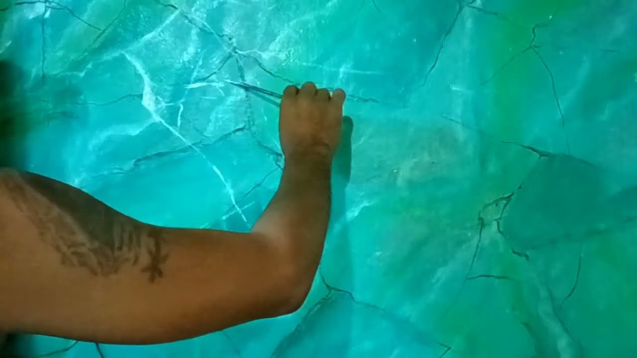 green marble using latex paint 3D 