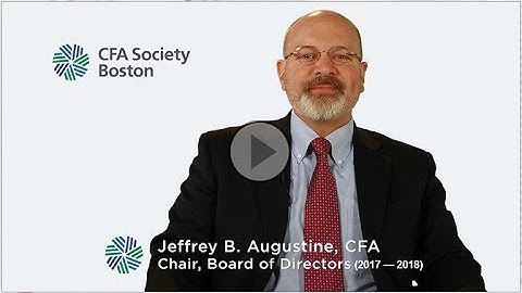 CFA Society Boston Chair Jeff Augustine