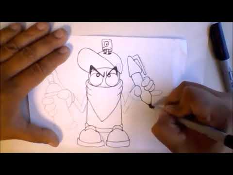 Drawing a spray can 2 - speed drawing