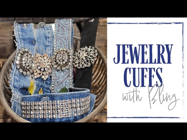 Jewelry Cuffs with Bling | DIY Jewelry - YouTube