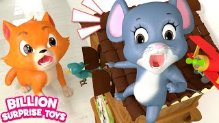 Watch how the mouse tries to help the kids get their toy! BillionSurpriseToys English songs