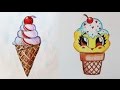 Как нарисовать МОРОЖЕНОЕ  акварельными карандашами ArtBerry (ice cream) | Art School