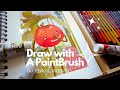 Art vlog paint with me  step by step art tutorial how to do an illustration holbein acrylic gouache