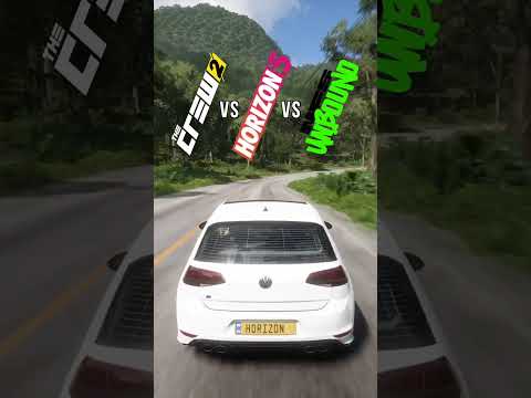 Horizon 5 vs NFS Unbound vs The Crew 2 - Golf 7 #shorts