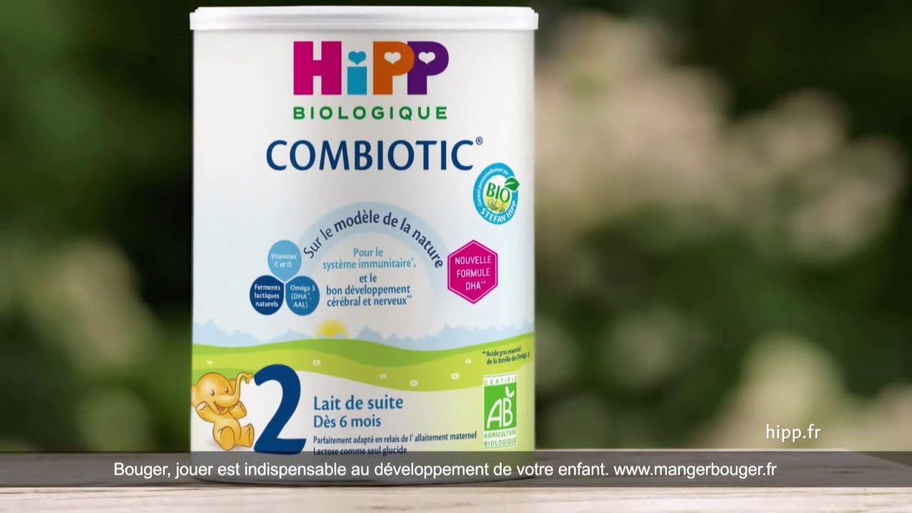 Combiotic Lait de suite Hipp Biologique - Stephan Hipp bien plus que du bio  Pub 25s 