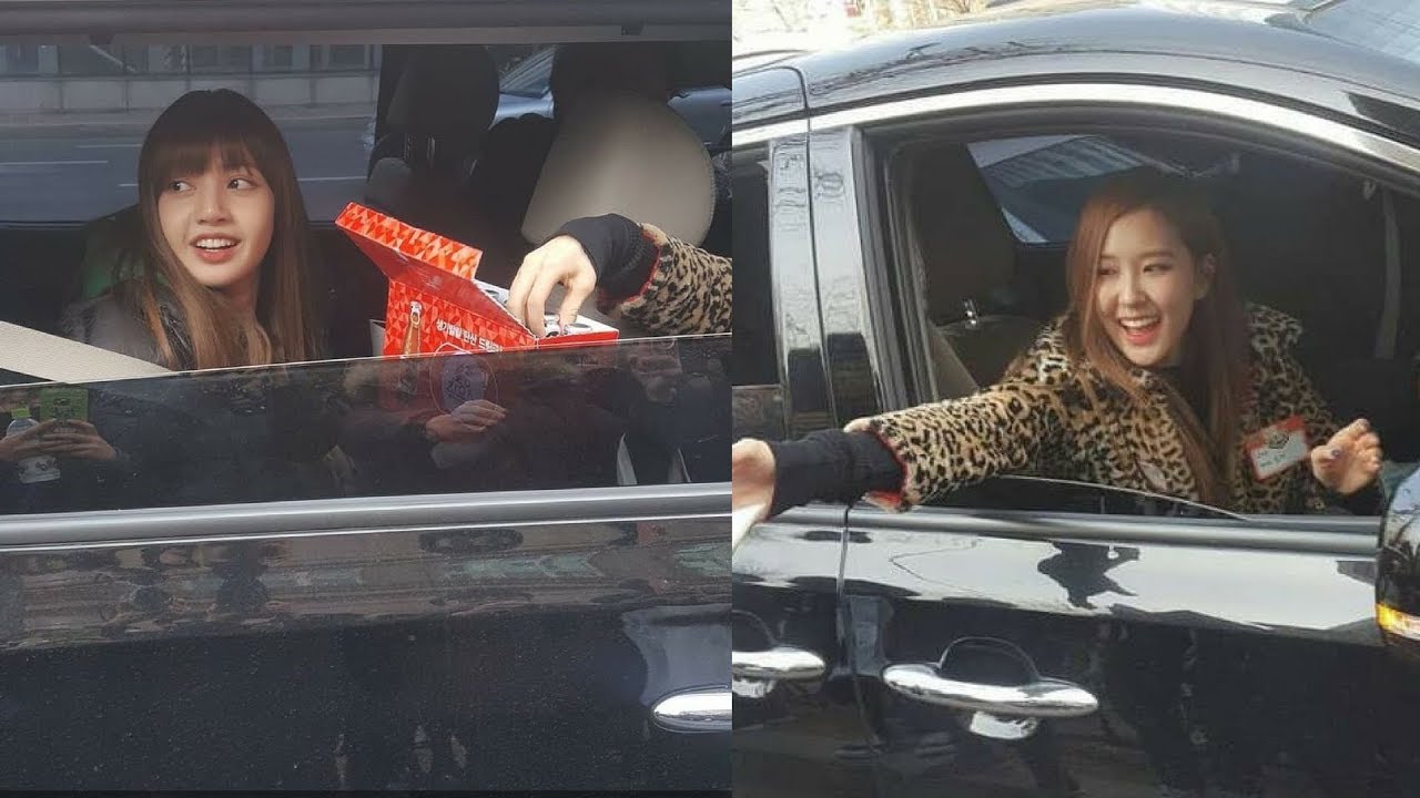 180128 BLACKPINK Rose & Lisa Leaving SBS Inkigayo With Jisoo