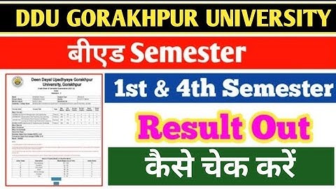 ddu b.ed 1st semester result out | how to check ddu bed semester result | bed 4th semester result
