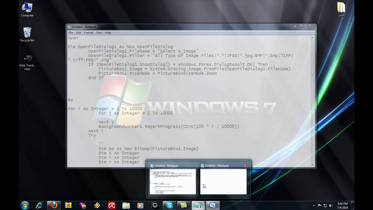 Visual Basic 2008 Color Inversion Tool - YouTube